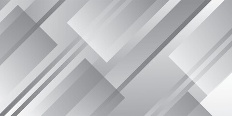 Obraz premium Abstract gray and white geometric technology corporate background design (EPS 10)