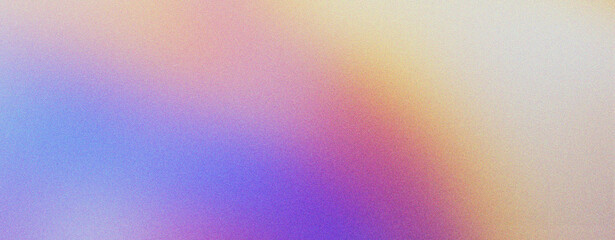 Holographic gradient background with grainy texture, iridescent pastel colors in soft blur. Abstract aesthetic wallpaper with purple and pink hues. Modern minimalist digital art for design. © VEXLO