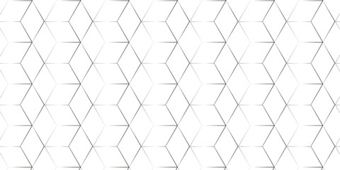 Fototapeta premium Seamless black overlap triangle gradient repeating type grid hexagon fabric pattern cube creative honeycomb diamond style background.