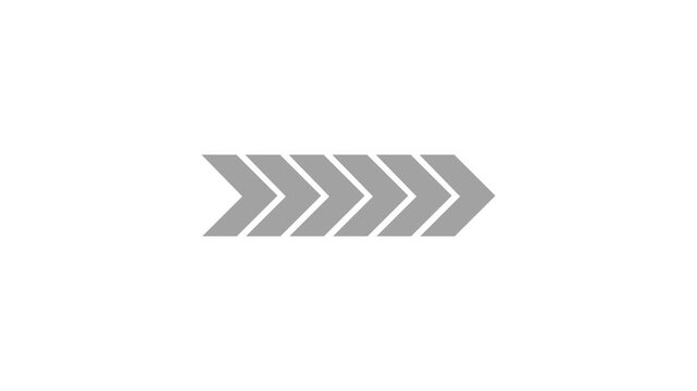Arrow icon concept animation, arrows left to right icon animation concept, arrow loop animation left direction concept, arrow loading on black background.