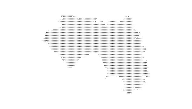 Guinea Dotted Map Vector Illustration with Abstract Halftone Dot Pattern, Geographic Outline, National Territory Shape, and West Africa Region Design for Cartography, Infographics, and Travel Use