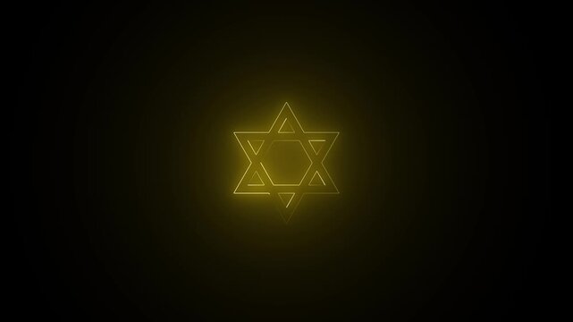 Neon Star Icon Animation with Colorful Glow Effect