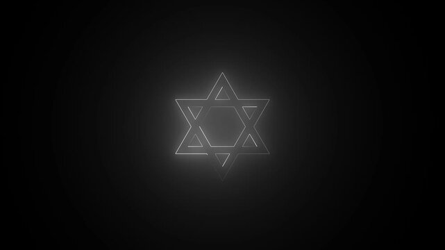 Neon Star Icon Animation with Colorful Glow Effect