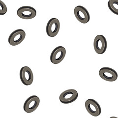 Obraz premium pattern tag grommet ring cartoon. tag grommet ring sign vector