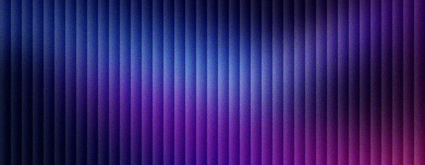 Abstract blue and purple vertical lines background, modern dark neon light texture with rhythmic stripes. Futuristic glowing gradient pattern for corporate banners and digital tech wallpaper.