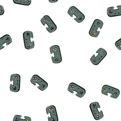 pattern control gamepad cartoon. controller computer, video joypad, play game control gamepad sign vector © PikePicture