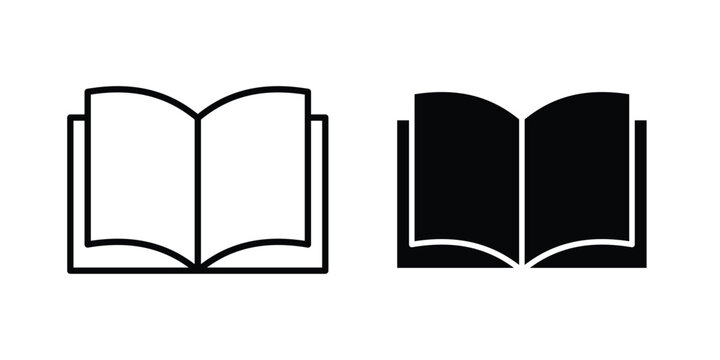 open book icon minimal artwork pack