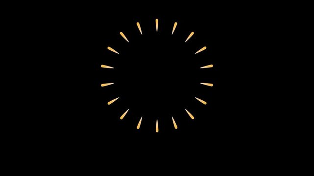 Colorful Fireworks Explosion Animation on Black Background for Celebration and Festival Events