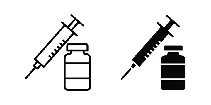 Vaccine vial icon minimal artwork pack