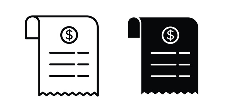 Receipt icon minimal artwork pack