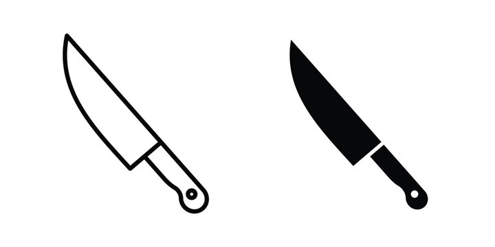 Kitchen knife icon minimal artwork pack