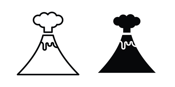 Volcano icon minimal artwork pack
