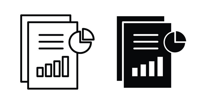 Analytics report icon minimal artwork pack