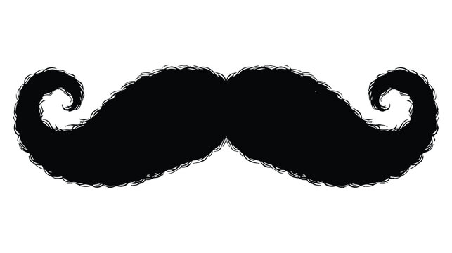 Mustache icon graphic isolated on white background with mustache