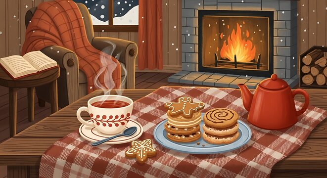 Cozy winter scene.