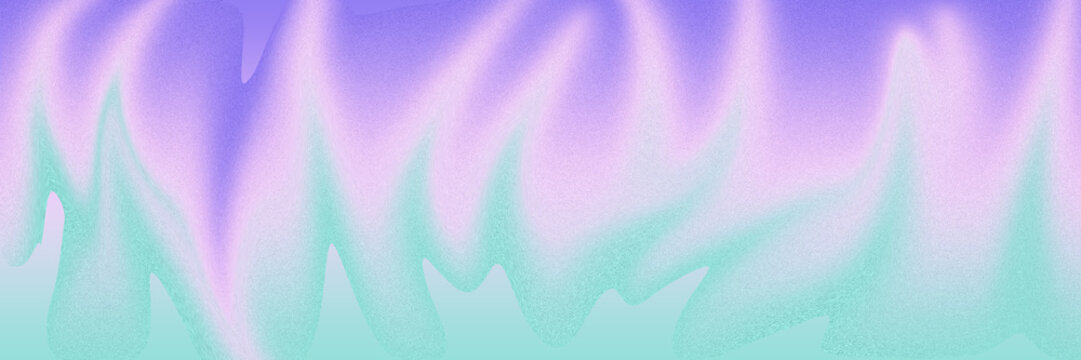 Holographic pastel gradient background, abstract soft wavy texture in mint green and lilac purple, ethereal liquid blur wallpaper for web design
