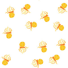 Obraz premium pattern transparent jellyfish cartoon. tentacles hydrozoa, scyphozoa cnidaria, polyp drift transparent jellyfish sign. seamless symbol vector illustration