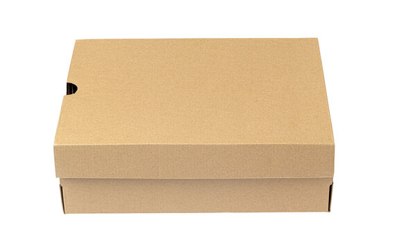 Blank brown cardboard delivery box for shipping products