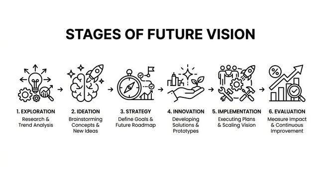 Illustrated Stages of Laser Eye Surgery Vision Correction Process.
