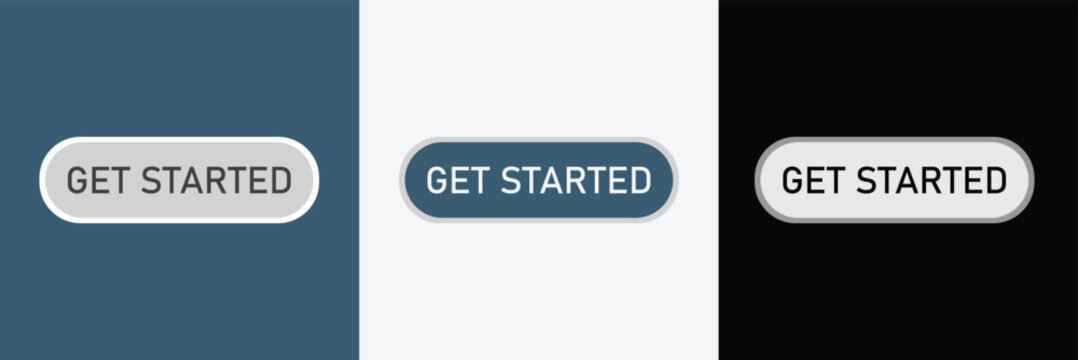 Get started button set for call to action design . EPS 10 . Vector Illustration .