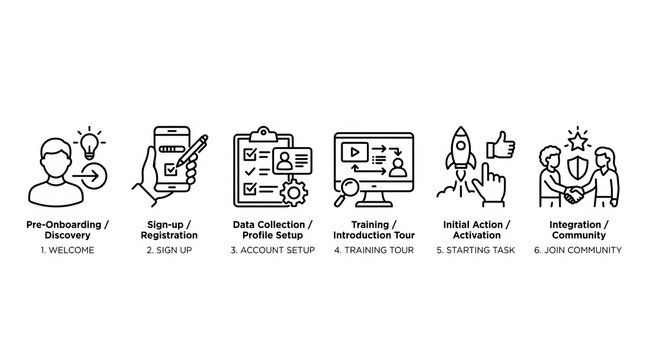Step by step process of creating and launching a mobile application development project.