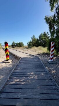 Polish-German border, border posts. Swinoujscie, Poland