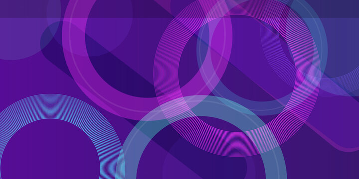 Abstract background featuring intersecting purple and blue circles with fine linear patterns created with modern digital design.