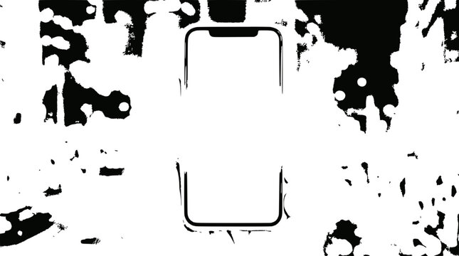 Modern Smartphone Mockup with Abstract Splash Background