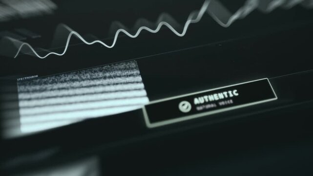 AI voice authentication system confirming natural human voice output