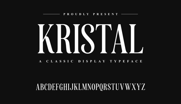 Elegant serif display font presentation in graphic design software interface