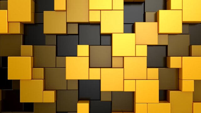 Background of Cubes. Abstract motion, loop, two color, 3d rendering, 4k resolution
