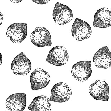 seamless pattern chickpea hummus pea hand drawn. food vector, raw arabic, shot vegetable, top chana, cooking view chickpea hummus pea black sketch illustration