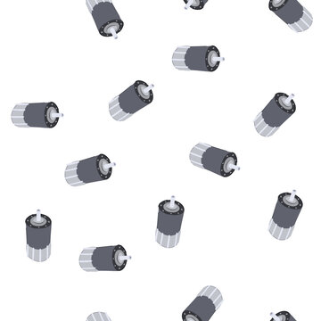 pattern power electric motor cartoon. brushless commutator, rotor windings, magnetic dc power electric motor sign. seamless symbol vector illustration