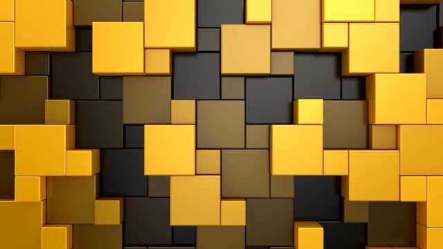 Background of Cubes. Abstract motion, loop, two color, 3d rendering, 4k resolution
