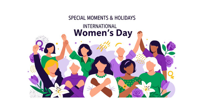 Women celebrating International Womens Day.