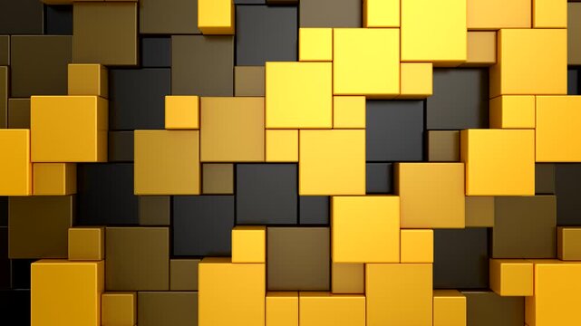 Background of Cubes. Abstract motion, loop, two color, 3d rendering, 4k resolution
