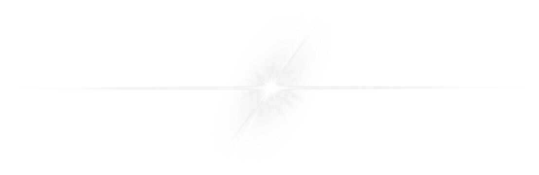 overlay effect. starlight white glowing light on transparent background. glow starlight ray. lens flare effect Ray of light flare. design border title. PNG file