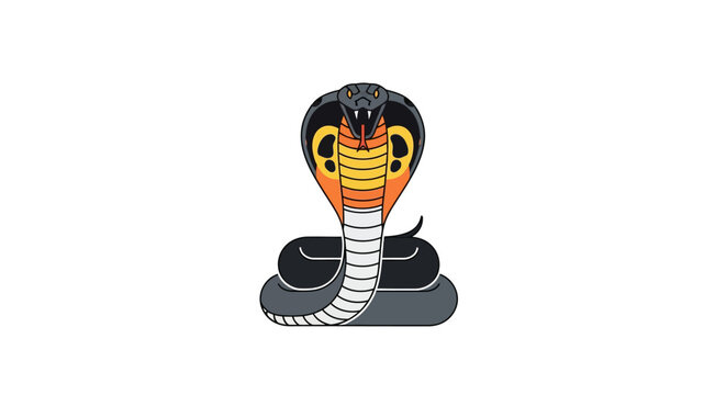 A cartoon cobra snake head.