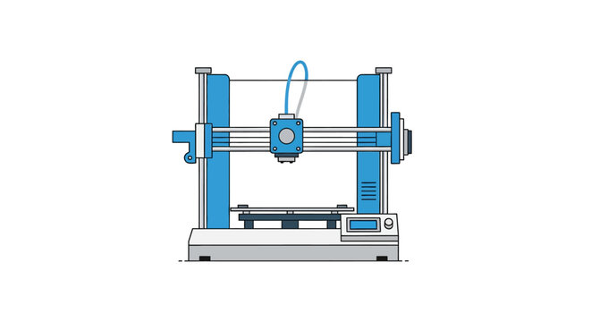 3D printer machine technology equipment.