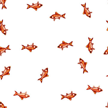 pattern care goldfish cartoon. breeding comet, fantail oranda, ranchu shubunkin care goldfish sign vector