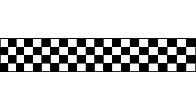 Black and white checkered pattern border