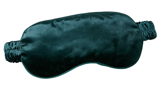 Dark Teal Silk Sleep Mask with Elastic Strap