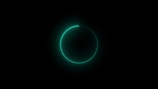 Random dial design. Circle countdown timer one minute animation from 10 to 0 second animation. Modern flat design with animation. neon circle and number looping animated