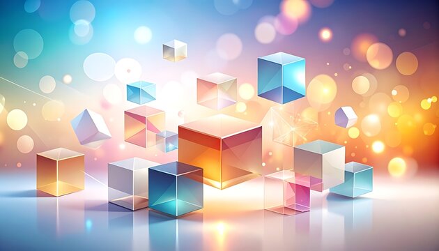 Abstract geometric shapes with bokeh lights