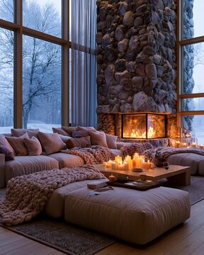 Scandinavian Hygge Interiors focused on cozy winter living