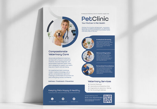 Modern Veterinary Clinic Poster Template
