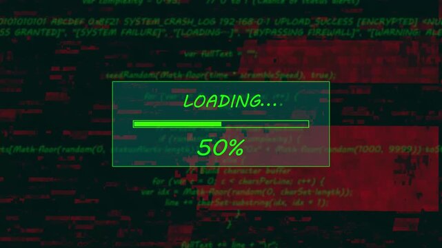 Green technical background - loading screen