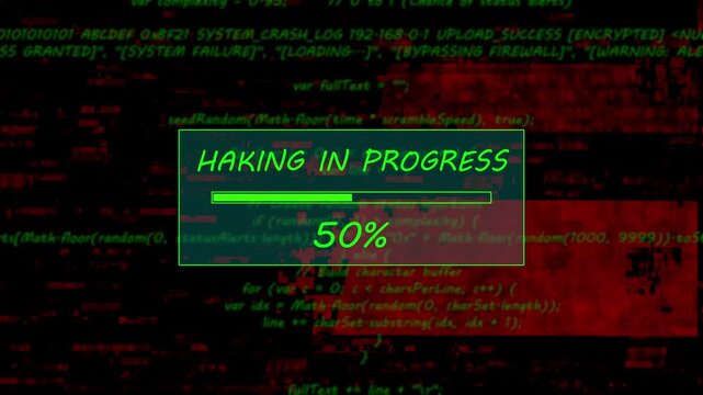 Green code background - hacking in progress