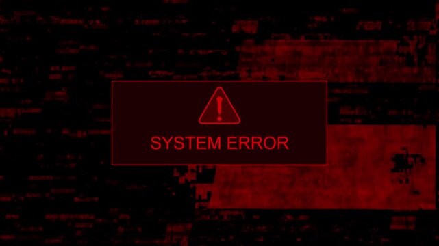 Abstract green glitch background - System Error