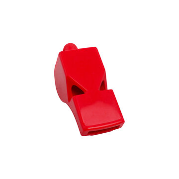 Red Referee Whistle Sports and Safety concept on transparent background png
